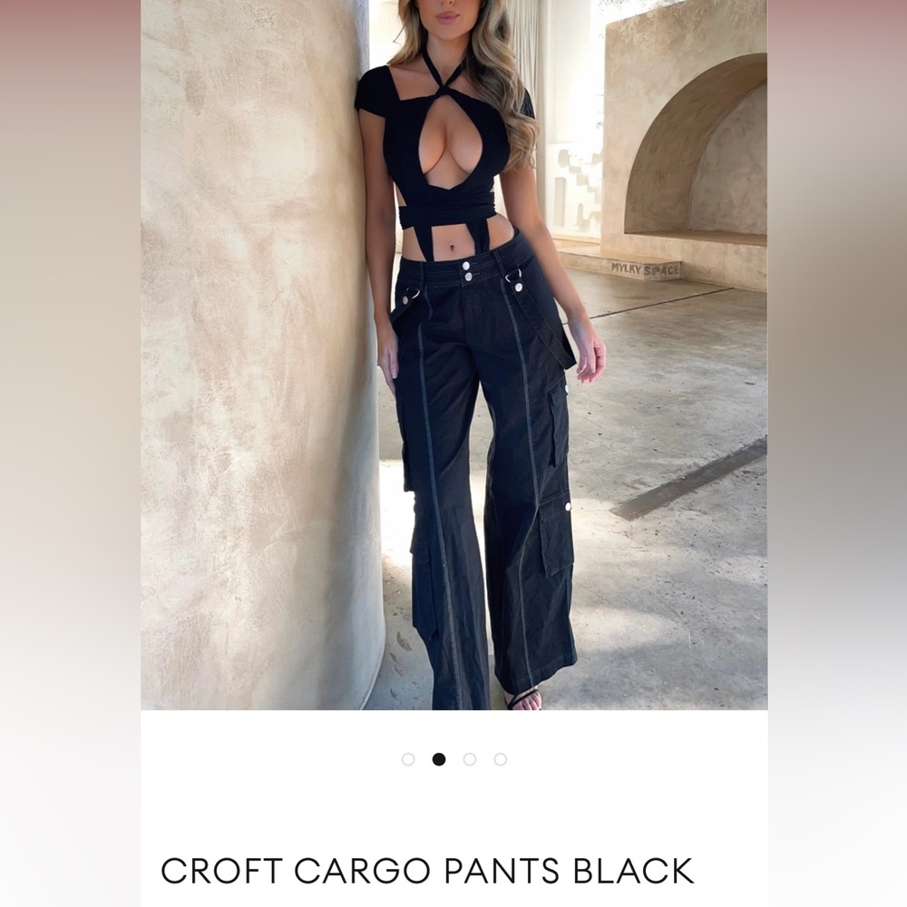Outcast CROFT CARGO PANTS BLACK *altered*